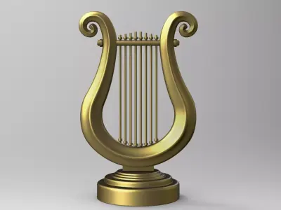 Golden Lyre 3D print model