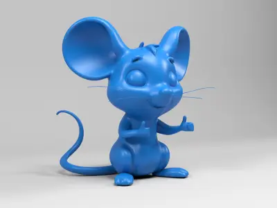 Cartoon mouse figure 3D print model
