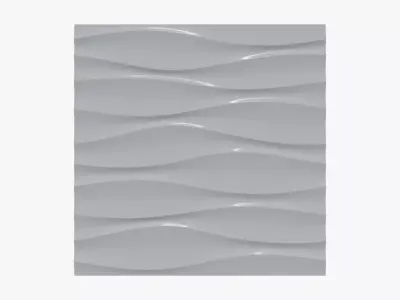 Decorative seamless Wall Panel Waves 3D print model