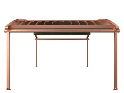 Motorized Pergola 4 copper matte 3D model