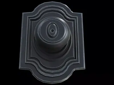 Keyed Rustic Grey Doorknob Handle Low-poly 3D model