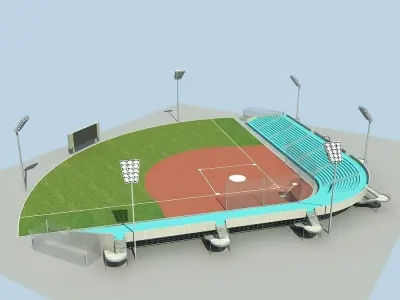 Baseball Stadium 02 3D model