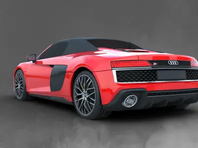 Audi R8 Low-poly 3D model