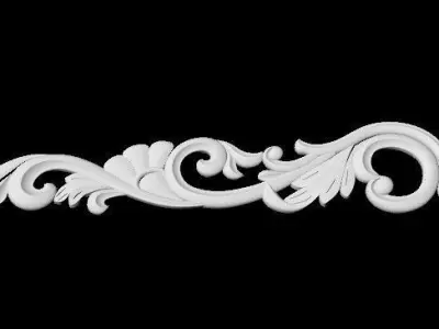Central decor ornament for furniture 3D model 158