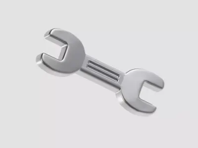 Wrench Low-poly 3D model