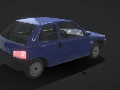Peugeot 106 1996 Low-poly 3D model