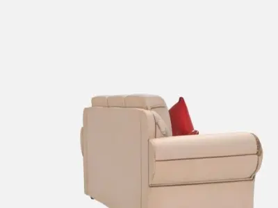 Beige and red leather furniture 3D model