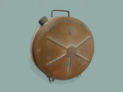 3D Scan Round Canister Low-poly 3D model