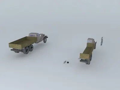 Old Soviet style truck Free 3D model
