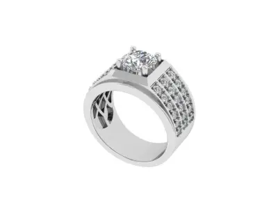 Art Deco Ring 3D print model 8