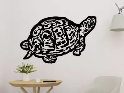 Turtle 2D Decor 3D print model