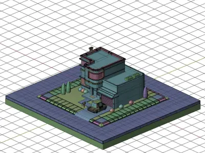 CARTOON TOWN HOUSE  3D model