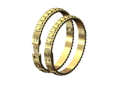 Watch crown presidential link flexture clasp bracelet Size M  3D print model