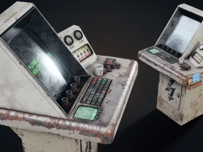 Old Terminal Low-poly 3D model