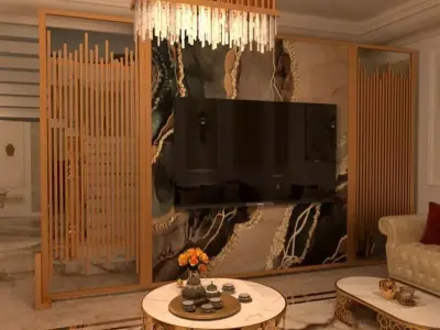 luxury classic salon  3D model