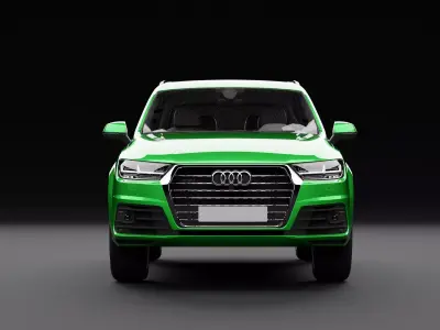 Audi Q7 Tfsi e Light Green 3D model