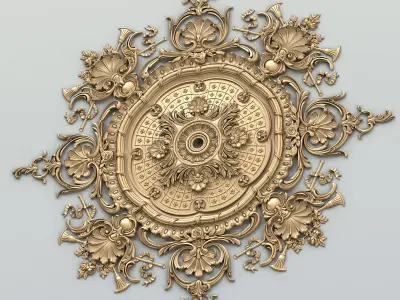 Round rosette 041 3D model