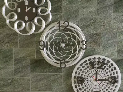 Modern Wall Clocks Free 3D model