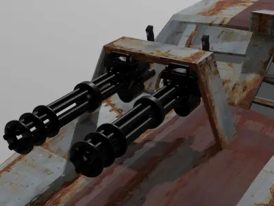 Death Race Car Rusty Model 3D model