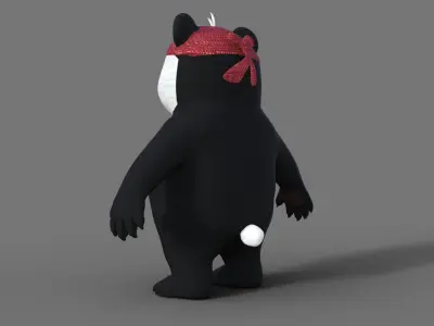 3D Lowpoly Cute Panda 3D model