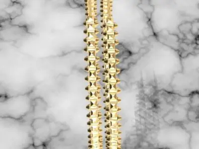 cartier earrings  Free 3D print model