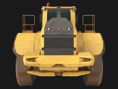 Dirty Mining Truck 02 Wheel Loader All PBR Unity UE Textures Low-poly 3D model