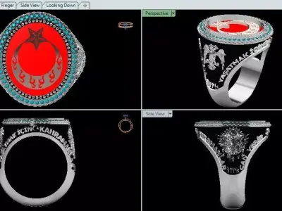 Erkek Gumus Yuzuk 3D print model