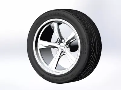 Wheels Foose Qualifier Concave 19 inch for scale model  3D print model