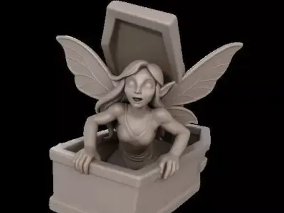 Fairy in Coffin 3D print model