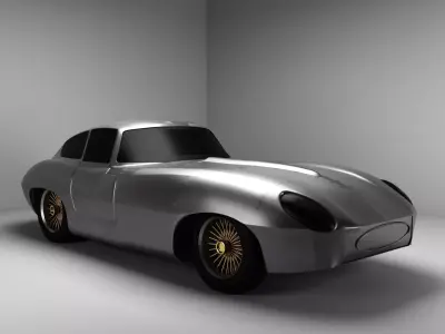 jaguar 1964 E-type Low-poly 3D model