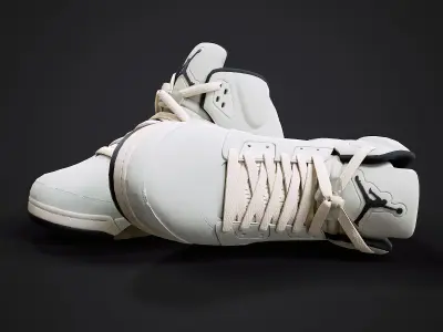 Air Jordan 5-retro sneaker 4 Low-poly 3D model