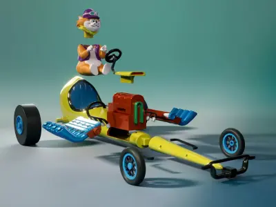 Motormouse and Autocat - Vehicles 3D print model