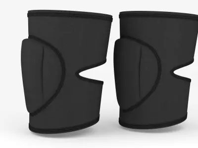 Fabric knee pad 3D model