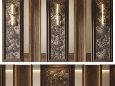 Decorative V90 Wall Panels 3D model
