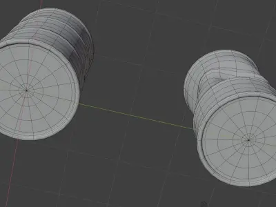 Rusty Used Oil Drums 3D Low-poly 3D model