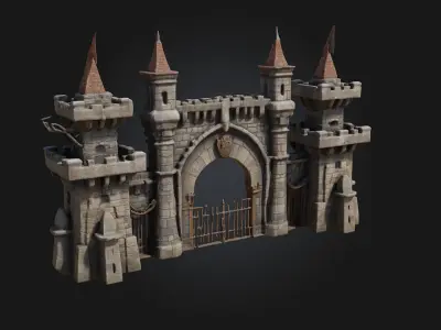 Castle Fortress  Impenetrable Stronghold of Medieval Might 3D model