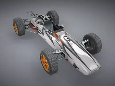 F1 Racing Car Model 6 Low-poly 3D model