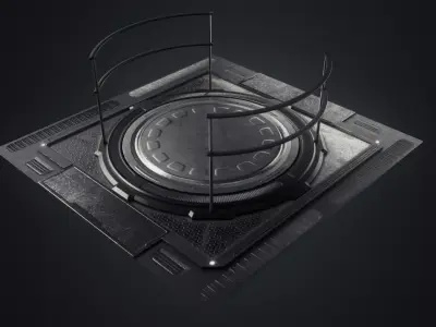 Sci-fi teleport 3D model