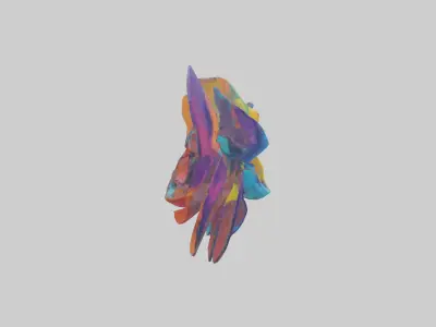 Colorful Wall Art Low-poly 3D model