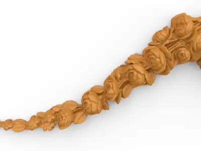 Classic decor ornament v-3D model 69 3D model