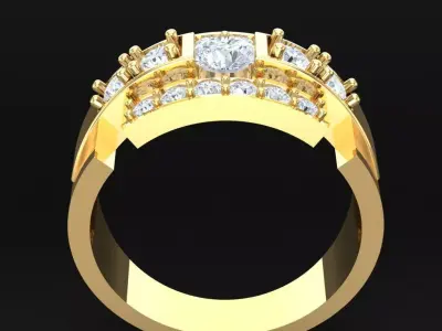 Luxury Men Rings Designs 5MR043 3D print model