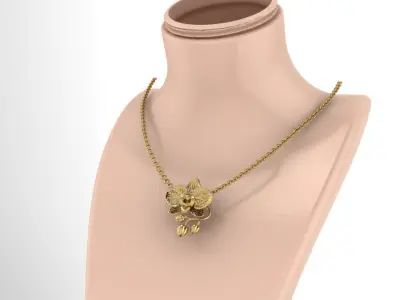 ORCHID PENDANT 3D print model