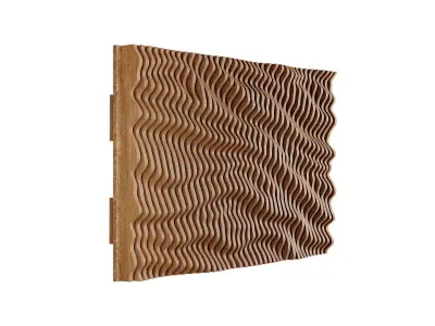 Parametric Wavy Wooden Wall Decor 14 - wood cutting machines 3D model