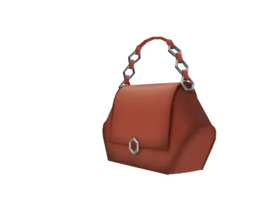 Leather Handbag Low-poly 3D model