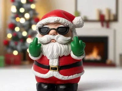rebellious santa claus 3D print model
