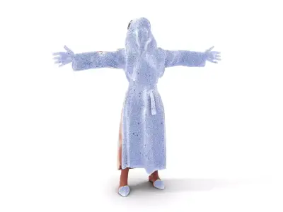 Silk Patterned Robe Model Pack Low-poly 3D model