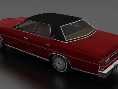 LTD Brougham 4dr 1975 Low-poly 3D model