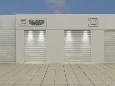 Car service entrance logo sign a607E 3D model
