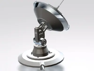 Sci-Fi Parabolic Antenna - High Detail Level 3D print model Low-poly 3D model