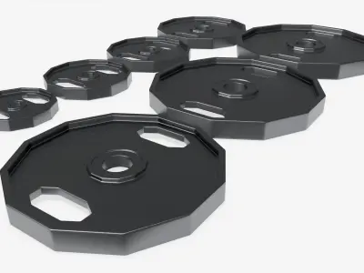 Weight disk set 02 3D model